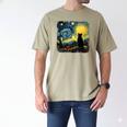 Cat Starry Night Van Gogh Cat For Cat Lover Cat Mom Cat Dad Men's Comfort Colors T-Shirt Khaki Cat Starry Night Van Gogh Cat For Cat Lover Cat Mom Cat Dad Men's Comfort Colors T-Shirt Khaki