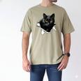 Cat Torn Cloth For Cat Lover Cat Dad Cat Mom Men's Comfort Colors T-Shirt Khaki