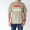 Caution I'm An Introvert Sarcastic Geek Video Gamer Jokes Men's Comfort Colors T-Shirt Khaki Caution I'm An Introvert Sarcastic Geek Video Gamer Jokes Men's Comfort Colors T-Shirt Khaki