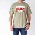 Cheer Stepdad Bonus Cheer Dad Red Men's Comfort Colors T-Shirt Khaki
