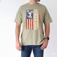 Cheerleader Dad Cheer Dad American US Flag Father Team Men's Comfort Colors T-Shirt Khaki