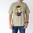 Cheetah Graduation Cute Kindergarten Elementary High School Men's Comfort Colors T-Shirt Khaki