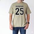 Class Of 2025 High School Senior 25 On Back Graduation Men's Comfort Colors T-Shirt Khaki