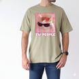 Cool Cat Meme Ew People Anti Social Introvert Cute Cat Men's Comfort Colors T-Shirt Khaki