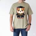 Cute Hamster Graduation Men's Comfort Colors T-Shirt Khaki