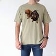 Dachshund Shirt Doxie Mom Dad Love Wiener Dog Puppy Cute Tee Men's Comfort Colors T-Shirt Khaki
