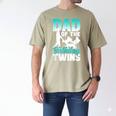 Dad Of The Birthday Twins Celebrate Cute Twin Father Daddy Men's Comfort Colors T-Shirt Khaki