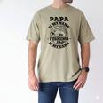Dad Is My Name Fishing Is My Game Loves Fishing Men's Comfort Colors T-Shirt Khaki