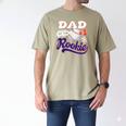 Dad Rookie Of Year 1st Birthday Baseball Theme Matching Men's Comfort Colors T-Shirt Khaki