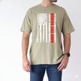 Dad Senior 2026 Proud Dad Of A Class Of 2026 Graduate Flag Men's Comfort Colors T-Shirt Khaki Dad Senior 2026 Proud Dad Of A Class Of 2026 Graduate Flag Men's Comfort Colors T-Shirt Khaki