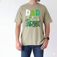 Dad Of The Three Rex Birthday Dinosaur Family Matching Men's Comfort Colors T-Shirt Khaki