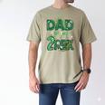 Dad Of The Two Rex Birthday Dinosaur Family Matching Men's Comfort Colors T-Shirt Khaki