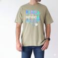 Daddy Of The Birthday Mermaid Family Matching Dad Papa Men's Comfort Colors T-Shirt Khaki