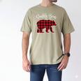 Daddy Dad Bear Pajama Red Buffalo Xmas Family Christmas Men's Comfort Colors T-Shirt Khaki