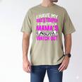 I Have My Dad's Temper & My Mama's Mouth Daughter Kids Men's Comfort Colors T-Shirt Khaki