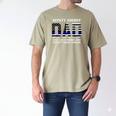 Deputy Sheriff Dad Much Cooler Fathers Day Thin Blue Line Men's Comfort Colors T-Shirt Khaki
