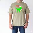 Dinosaur Rawr Diploma Grad Graduate Graduation Men's Comfort Colors T-Shirt Khaki