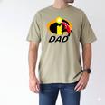 Disney And Pixar's The Incredibles Mr Incredible Dad Family Men's Comfort Colors T-Shirt Khaki