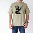 Dog Guitarist Guitar Yorkie Dad Mom For Men Women Men's Comfort Colors T-Shirt Khaki