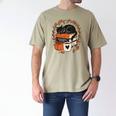 Fall Book Teacher Cat Books Halloween Autumn Librarian Men's Comfort Colors T-Shirt Khaki