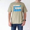 My Favorite Cheerleader Calls Me Daddy Cheer Dad Fathers Day Men's Comfort Colors T-Shirt Khaki