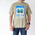 Frutiger Aero Aesthetic Tech Computer Aquarium Tarot Card Men's Comfort Colors T-Shirt Khaki