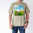 Frutiger Aero Aesthetic Tech Scenery Fishes Sunflower Raglan Baseball Tee Men's Comfort Colors T-Shirt Khaki Frutiger Aero Aesthetic Tech Scenery Fishes Sunflower Raglan Baseball Tee Men's Comfort Colors T-Shirt Khaki