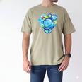 Frutiger Aero Metro Abstract Maximalism 2000s Nostalgia Premium Tri-Blend Men's Comfort Colors T-Shirt Khaki
