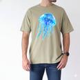 Frutiger Aero Y2K Jellyfish Men's Comfort Colors T-Shirt Khaki