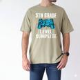 Gamer Graduation 5th Grade Level Complete Video Games Boys Men's Comfort Colors T-Shirt Khaki