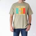 I Like Golf And Maybe 3 People Introvert Raglan Baseball Tee Men's Comfort Colors T-Shirt Khaki