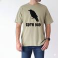 Goth Dad Gothic Bird Crow Emo Father's Day Men's Comfort Colors T-Shirt Khaki