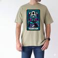 Gothic Girl Tarot Card Introverted Reader And Reading Men's Comfort Colors T-Shirt Khaki Gothic Girl Tarot Card Introverted Reader And Reading Men's Comfort Colors T-Shirt Khaki