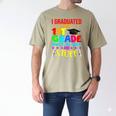 I Graduated From 1st Grade Graduation Matching Student Men's Comfort Colors T-Shirt Khaki