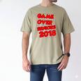 High School Graduation Tshirt Game Over Senior Class Of 2018 Men's Comfort Colors T-Shirt Khaki