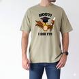 Hoot I Did It Grad Owl Holding Graduation Diploma Congrats Men's Comfort Colors T-Shirt Khaki