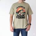 Id Rather Be Fishing Largemouth Bass Fish Dad Jokes Men's Comfort Colors T-Shirt Khaki Id Rather Be Fishing Largemouth Bass Fish Dad Jokes Men's Comfort Colors T-Shirt Khaki