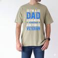 I’m A Dad Grandpa Air Force Veteran Distressed Men's Comfort Colors T-Shirt Khaki