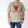 I'm Dad Grandpa Retired Firefighter Nothing Scares Me Men's Comfort Colors T-Shirt Khaki