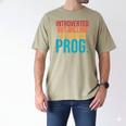 Introverted But Willing To Discuss Prog Rock Music Lover Men's Comfort Colors T-Shirt Khaki