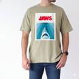 Jaws 2025 Classic Movie Nostalgia Men's Comfort Colors T-Shirt Khaki