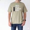 JD ESQ Law Graduate Fact I’m a Lawyer Now Graduation Men's Comfort Colors T-Shirt Khaki