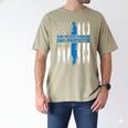 Jesus God Religious Man Of God Husband Dad Protector Men's Comfort Colors T-Shirt Khaki