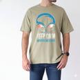 Keep Calm Earthlings Are Strange Alien Introvert Men's Comfort Colors T-Shirt Khaki