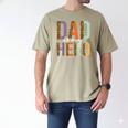 Kids Fathers Day Shirt For Son Daughter My Dad Is My Hero Men's Comfort Colors T-Shirt Khaki