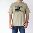 Loon Bird Pun Leave Me A Loon Nature For Introverts Men's Comfort Colors T-Shirt Khaki