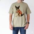 I Love Dad Tattoo Rat Terrier Dad Men's Comfort Colors T-Shirt Khaki