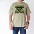 Miner Dad Birthday Boy Party Video Gamer Pixel Men's Comfort Colors T-Shirt Khaki