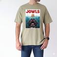 Newfoundland Dog Newfie Lab Jowls Burger Dog Mom Dad Men's Comfort Colors T-Shirt Khaki