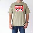 Ninja Dad Matching Family Ninja Warrior Men's Comfort Colors T-Shirt Khaki